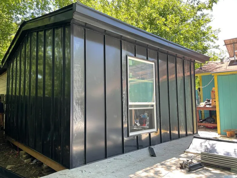 Black standing seam metal wall panels for Metal Roof Installation in Collingswood